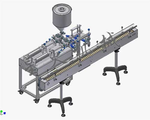 雙頭自動(dòng)辣椒醬灌裝機(jī)設(shè)計(jì)圖